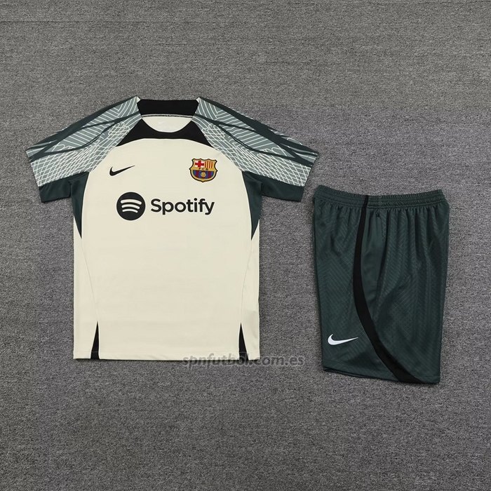 Chandal del Barcelona Manga Corta 2023-2024 Verde - Pantalon Corto